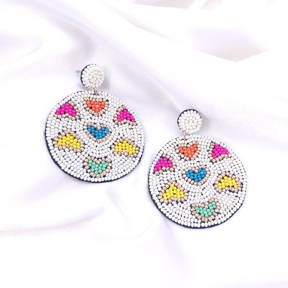 Seed bead Earring, Handmade, made in India, A gift for you, ONLY 1 LEFT!!! - Picture 2 of 11
